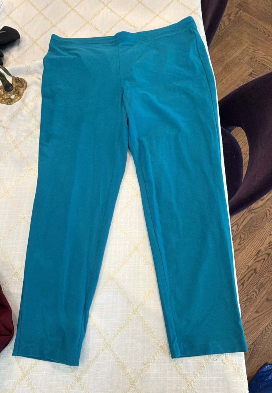 Eileen Fisher Jewel Slim Ankle Pant Size XL Teal Blue New with Tags XL